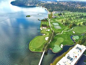 CDA Resort 13th Hole Aerial